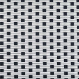 Valence French Bistro Rattan Short Stool - Small Squares - White/Black