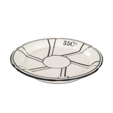 Porcelain Absinthe Saucer, 35Cts Black/Silver, with Lines
