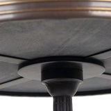 An under the table view of our Carrara marble French Bistro tables.