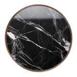 Black Round Ceramic French Bistro Table, 24" Diameter