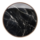 Black Round Ceramic French Bistro Table, 20" Diameter