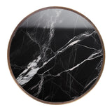 Black Round Ceramic French Bistro Table, 28" Diameter