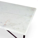 Italian Carrara Marble French Bistro Table, 24" x 40" Rectangle