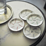Porcelain Absinthe Saucer, 35Cts Black/Silver, with Lines