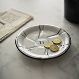 Porcelain Absinthe Saucer, 35Cts Black/Silver, with Lines