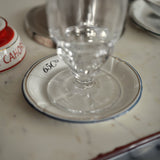 Porcelain Absinthe Coaster/Saucer, 65Cts, Blue/Gold