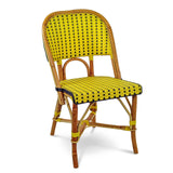 Valence French Bistro Rattan Chair - Small Squares - Yellow/Black
