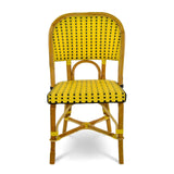 Valence French Bistro Rattan Chair - Small Squares - Yellow/Black