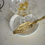 Stained Glass Window Absinthe Spoon, Gold-Plated