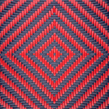 Valence French Bistro Rattan Chair - Large Diamonds - Red/Navy Blue