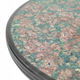 Pink & Grey Granite  French Bistro Table, Bar Height, 24" Diameter