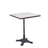 Italian Carrara Marble French Bistro Table, 20" Square
