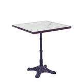 Italian Carrara Marble French Bistro Table, 24" Square