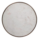 Italian Carrara Marble French Bistro Table, 24" Diameter