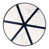 Italian Carrara Marble French Bistro Table, 28" Diameter