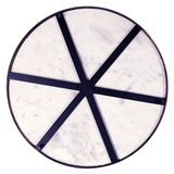 Italian Carrara French Bistro Marble Table, 28" Diameter, with 3-Legged Base