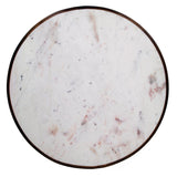 Italian Carrara French Bistro Marble Table, 28" Diameter, with 3-Legged Base