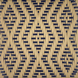 Lyon French Bistro Rattan Planter with Stand (Flower Box) - Small Diamonds - Gold/Navy Blue