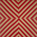 Cannes French Bistro Rattan Armchair - Reversed Diamonds - Gold/Red