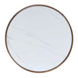 White Round Ceramic French Bistro Table, 20" Diameter